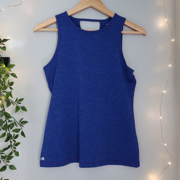 Ideology Women's Heathered Keyhole-Back Tank Top - Picture 2 of 7